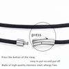 Black Genuine Leather Rope Necklace With Clasp Cord Chain Line String For DIY Pendant Jewelry Making Accessories for Men