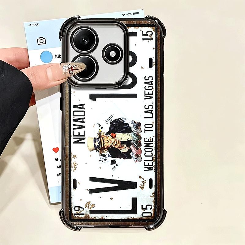 Retro Vintage License Plate Soft Phone Case For Xiaomi Poco X7 X8 Pro Max X6 X5 X3 F8 Ultra F7 M8 M7 M5S Redmi 15C 15A 15 14C 13