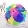 1pc Circle Pattern Automatic Folding Umbrella, Portable & Foldable Design with 8 Ribs, Casual Outdoor Accessory Halloween and Christmas gift