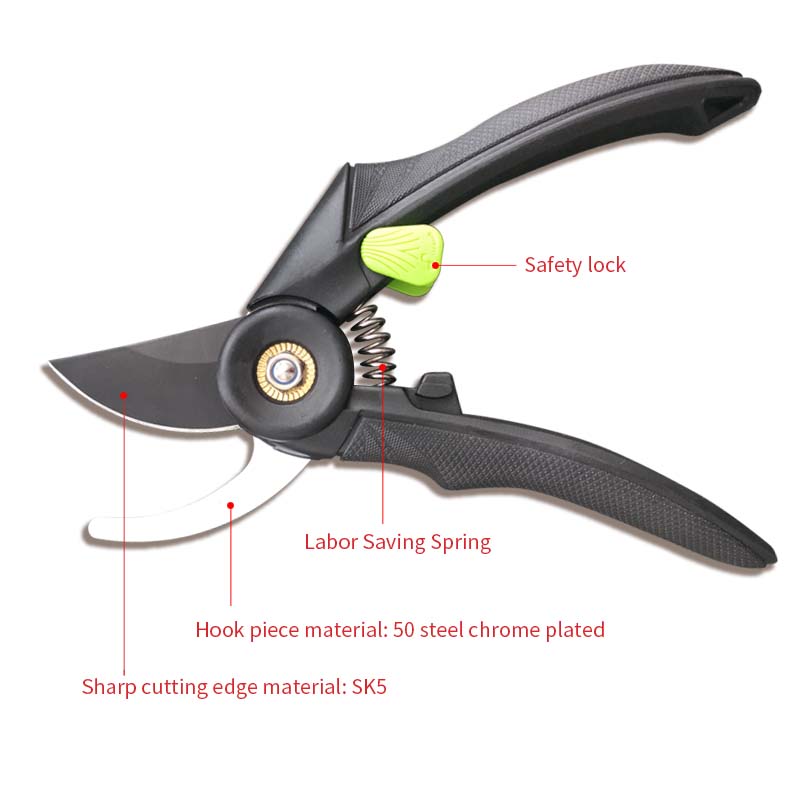 LiTuiLi Scissors Fruit Tree Pruning Garden Branch Shears SK5 Steel Gardening Pruning Shears Flower Pruning Branch Scissors