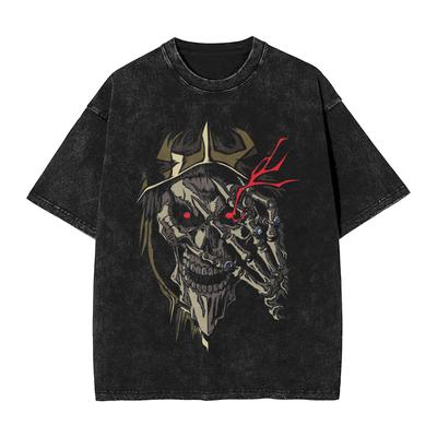 Manga T-shirt Anime Graphic Print T Shirt Men Women Clothes Casual Short Sleeve Tees Washed Tshirt