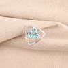 Sky Blue Topaz Gemstone 925 Fine Silver Jewelry Triangle Zircon Pendant For Her CZP-10-8