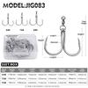 5pcs/box Saltwater Fishing Jigging Hooks Forged Extra Strong Stainless Steel Trolling Sea Bass Striper Snapper Fishing Hooks