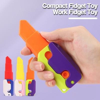 Decompression Fidget Toys Teens Adults 3D Gravity Carrot Cutter Model Fingertip Toy Plastic