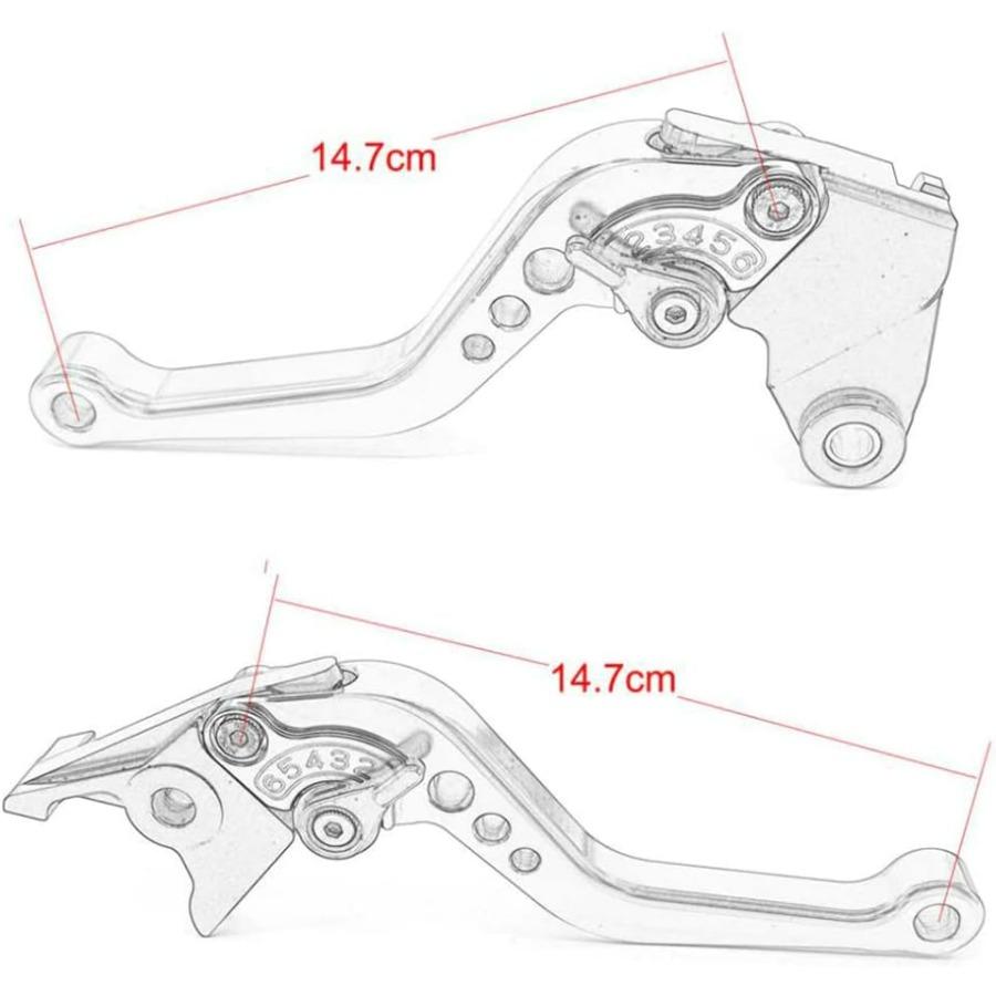 For Suzuki GSX-8R GSX-8S 8T 8TT 2023 2024 2025 Short Brake Clutch Lever CNC Aluminum Alloy Accessories (Black)