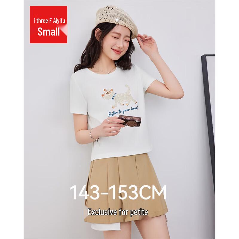 

IEF Petite Line Dog Graphic Commuter T-shirt L