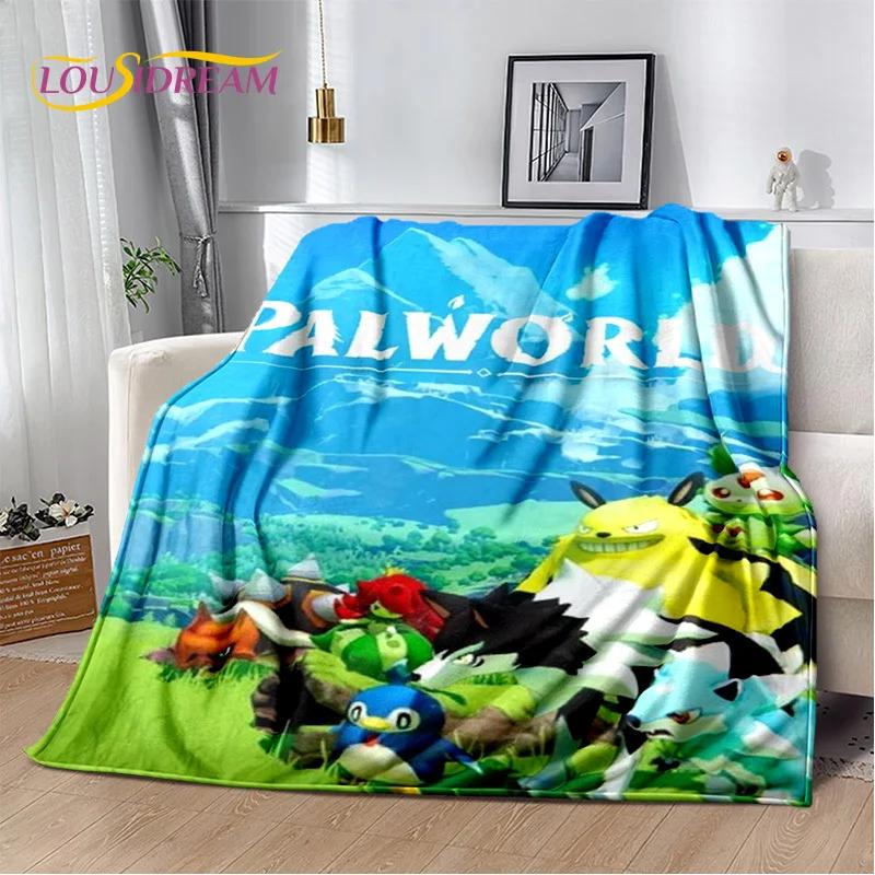 Coperta Palworld Gioco Cartone Animato 3D, Morbida Coperta Plaid per Casa Camera da Letto Letto Divano Picnic Viaggio Ufficio Coperta di Riposo Bambini