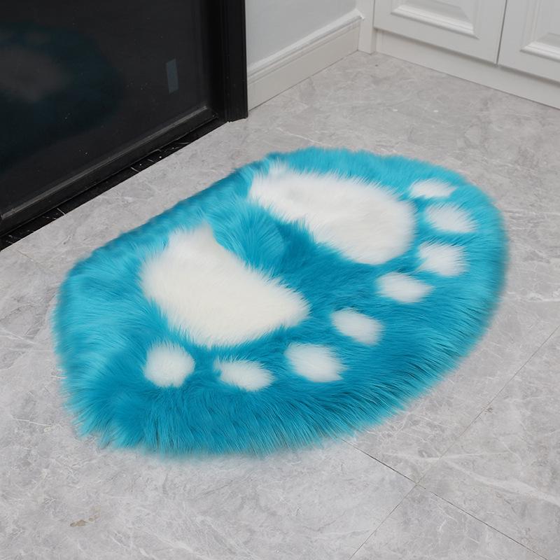 Rectangular Imitation Wool Floor Mat for Bedroom, Living Room, or Children's Room