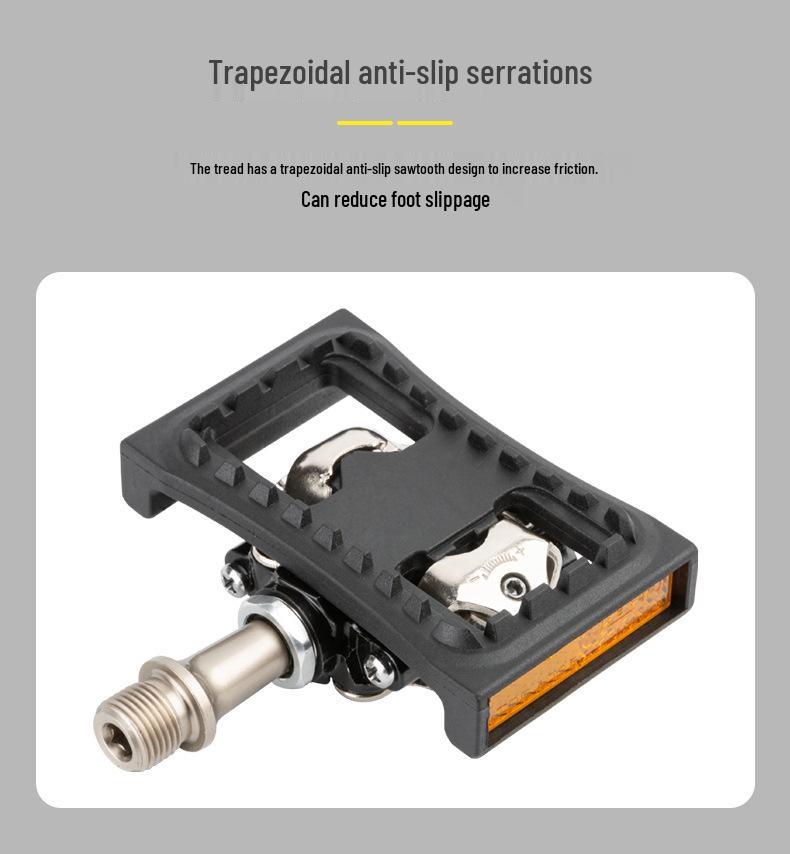 Mountain Bike Pedal Cleats Converter: Clipless To Flat with Straps & Reflectors
