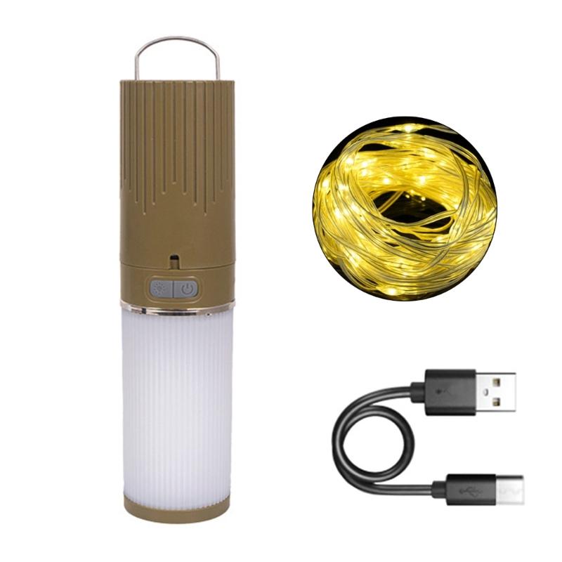 Waterproof Portable Tent Light LED Color String Light Camping Lanterns Light Flashlight Camping String Light Power Banks