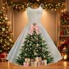 Women's Retro Off-Shoulder Sexy Printed Dress for Christmas Party