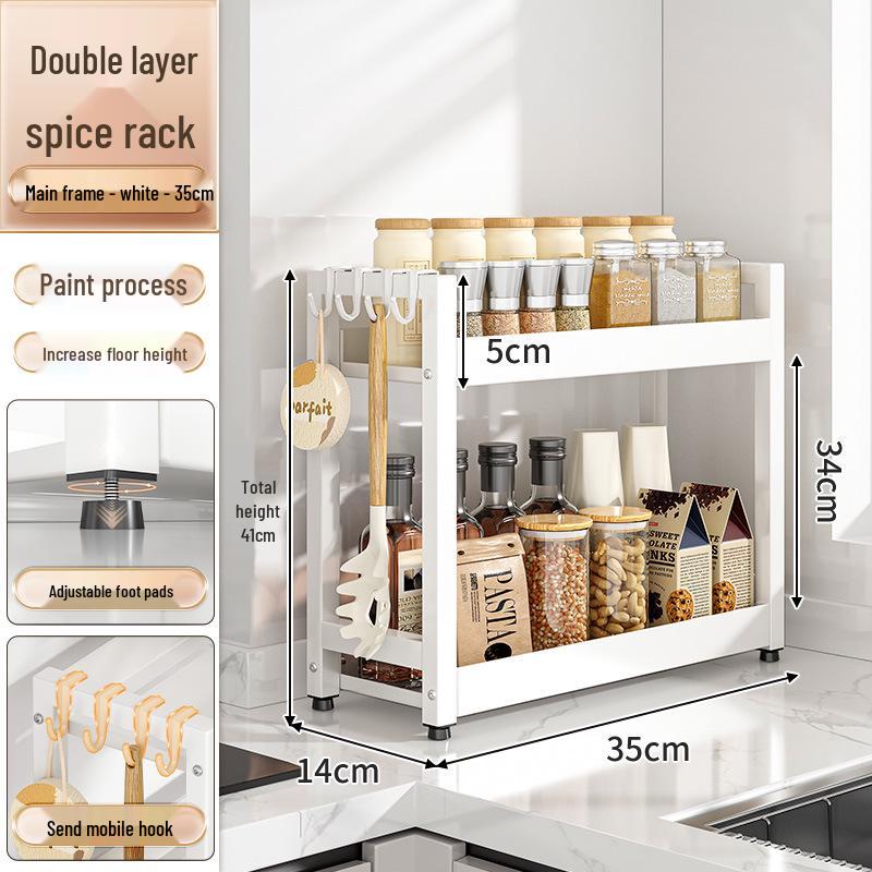 Kitchen Countertop Spice and Sauce Storage Rack