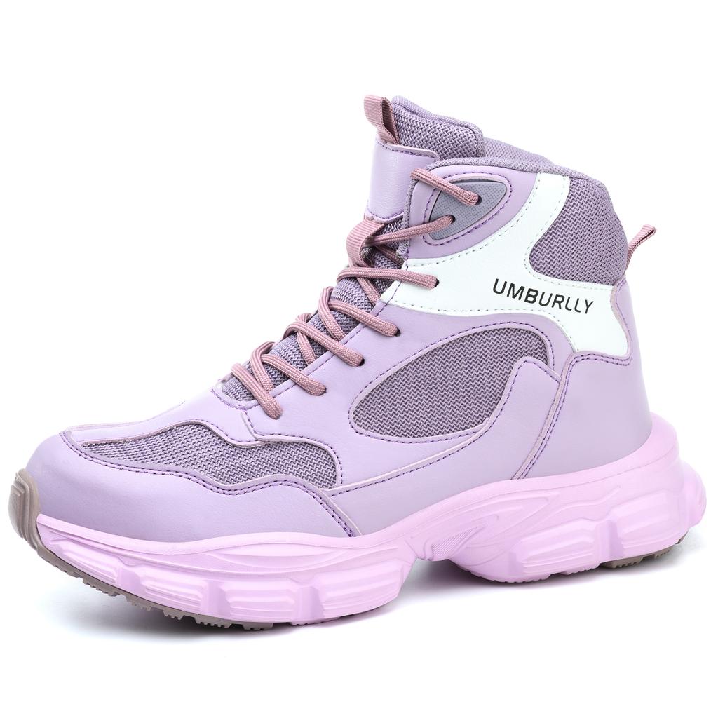Women'S High Top Work Safety Boots Steel Toe Shoes Anti-Smash & Anti-Puncture Boots - Stylish, Lightweight For Logistics Work