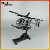 WW II Military Series New MH-6 Little Bird Helicopters With Soldies MOC Building Blocks Airplane Display Stand Bricks Toys Gifts