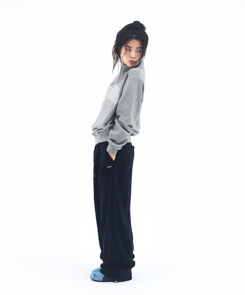 AMES-WORLDWIDE Basic Small Logo Sweat Pants Navy