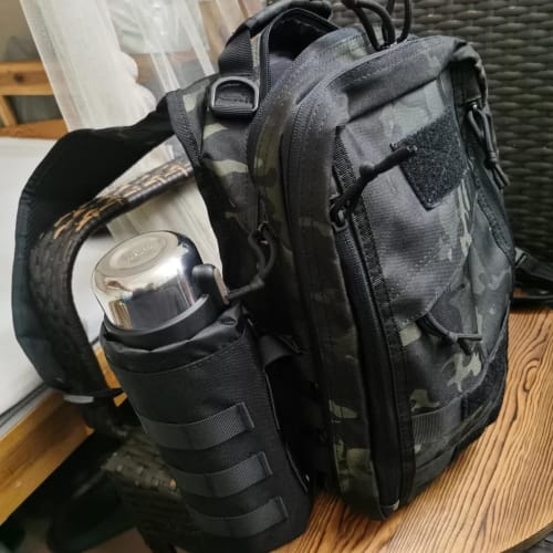 Azarxis Water Bottle Pouch, Nylon Bottle Case, MOLLE Compatible, Tactical EDC Pouch, Handy Pouch, Water Bottle Holder, for Hiking, Camping, Exploratio