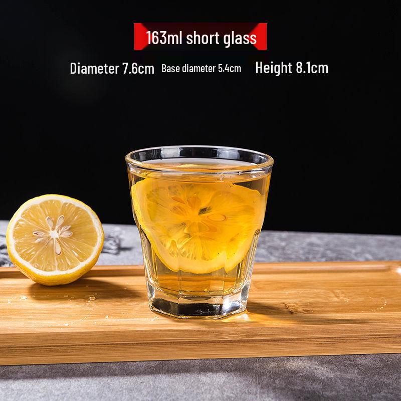 Libbey Large Octagonal Thickened Glass Cup – Heat Resistant, Transparent for Beer, Milk, Juice, Milk Tea, Water. Universal