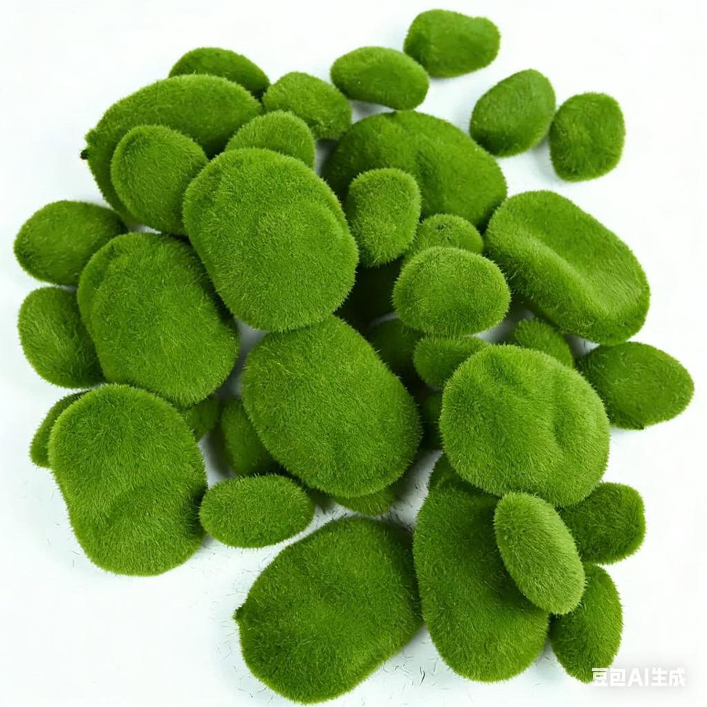 10Pcs Artificial Moss Rocks Ball - Simulation Moss Stone Fake Green Plant Home Garden Flower Pot Decoration YLZSSS01