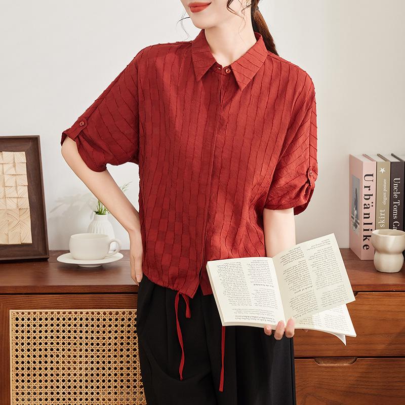 

Mom s Stylish Summer Plus Size Shirt: Trendy Short Sleeve Top for Middle-Aged & Elderly Women 4XL помаранчевий