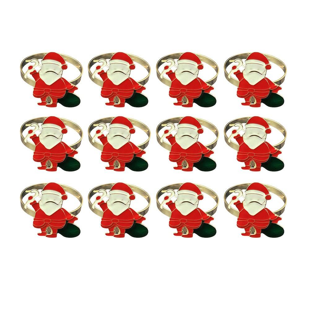 

Рождественские кольца для салфеток из сплава с защитой от ржавчины, праздничный декор стола