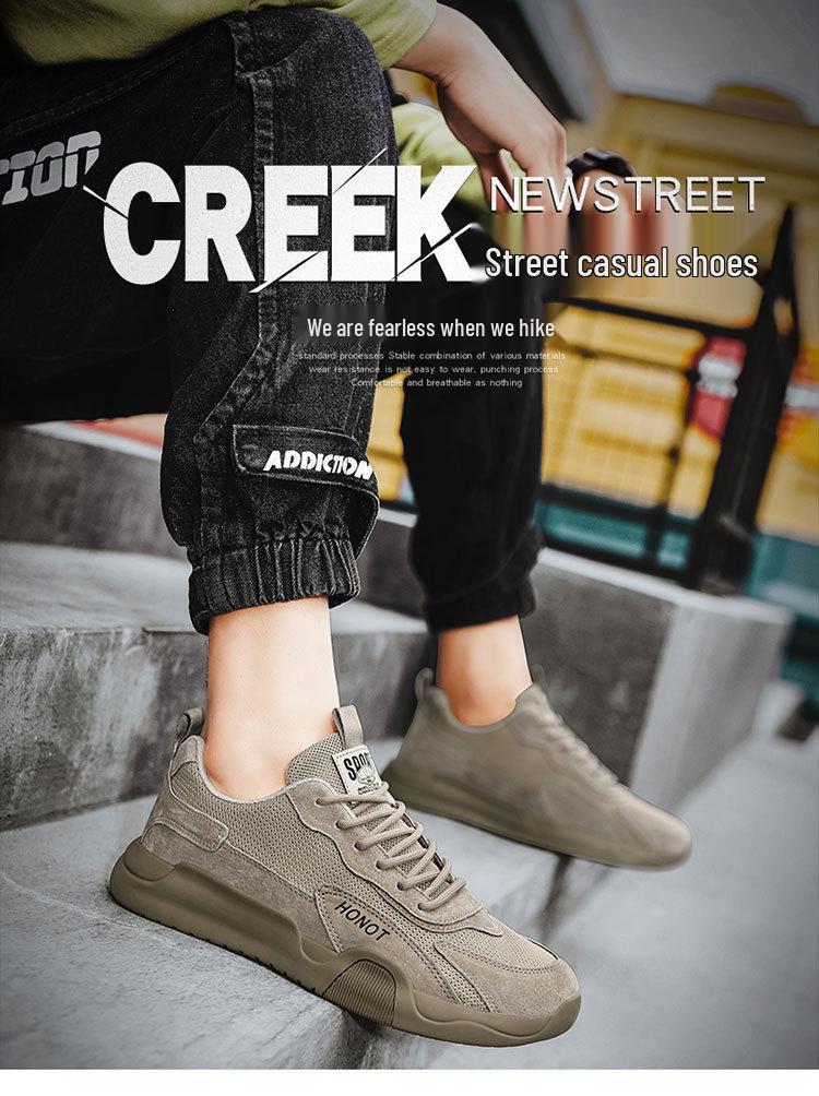 Autumn 2025 Men's Work Shoes: New Style Thick-Soled, Wear-Resistant Labor Protection Sneakers for Construction.