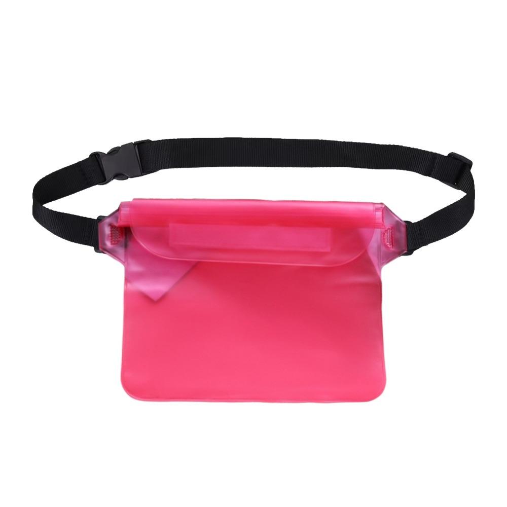 Transparent Waterproof Waist Bag Large Capacity 3 Layer Protection Swimming Bag With Waist Strap Multi-Layer Seal