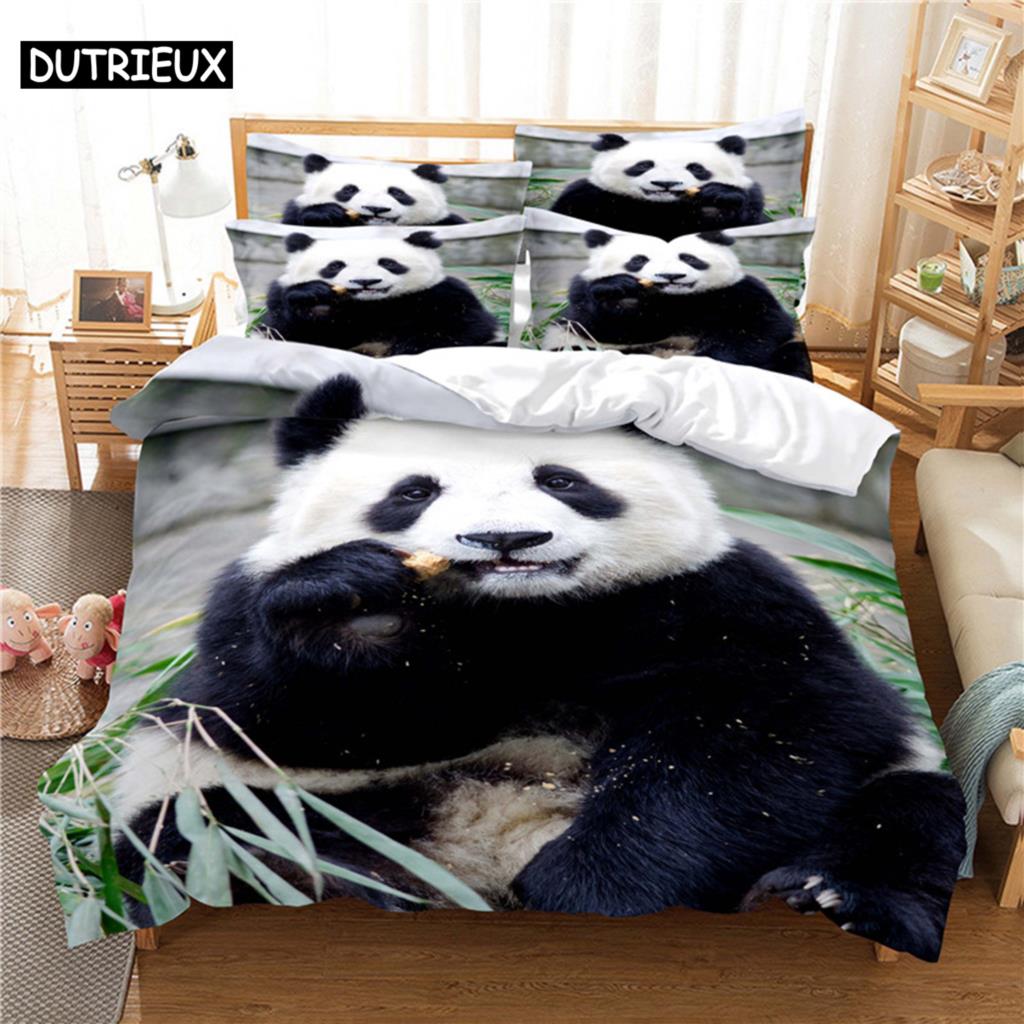 Comforter 3D Digital Printing Fashion Design National Treasure Panda Bedding Set Queen Size