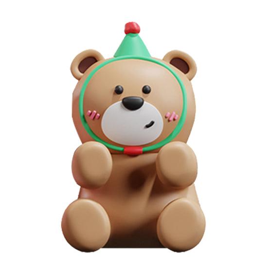 Cartoon Bear Door Bumper Adhesive Free Door Handle Stopper Wall Protector Soft Shock Absorbing Door Stops Anti-collision Pad Decorative Cushion