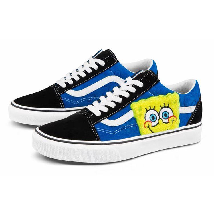 SpongeBob SquarePants X Vans Old Skool Smile Patch Unisex Sneakers Blue Black VN0A38G19XD