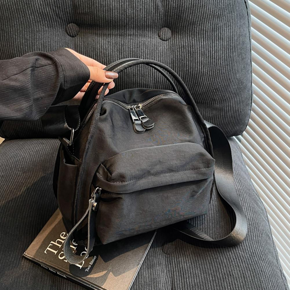 Women Simple Shoulder Bag Large Capacity Lightweight Sling Bag Zipper Closure Casual Crossbody Bag Travel Shopping Work Date Bag