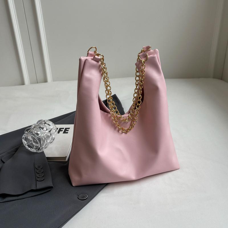 

Chic Urban Style Bucket Tote Handbag For Women In Black Beige Coffee Or Pink рожевий