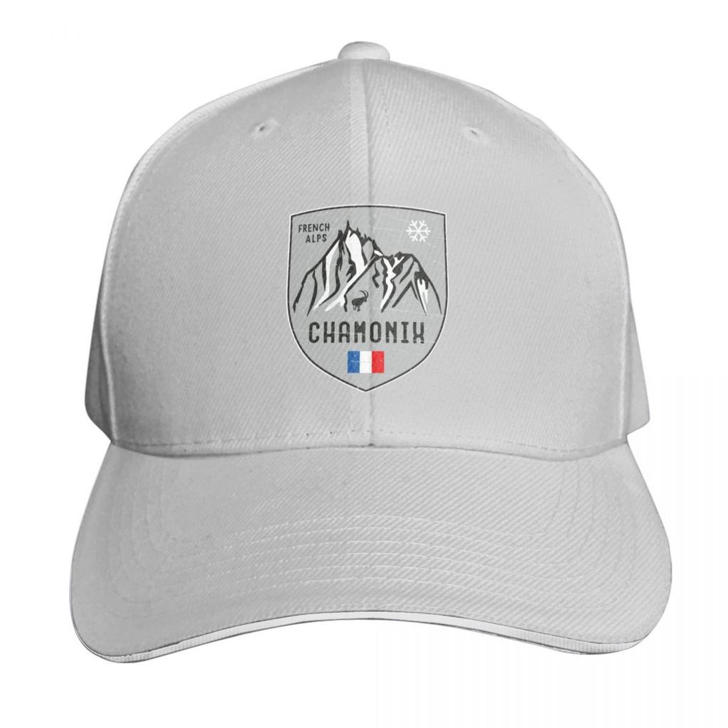 Chamonix Mountain France Emblem Baseball Cap Anime Black Mountaineering Anime Hat Unisex Womens