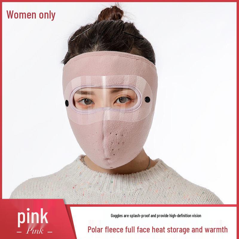 Wiatroodporna i chroniąca przed zimnem maska rowerowa z goglami - Zmywalna, gruba, pyłoodporna, oddychająca ochrona dla mężczyzn i kobiet