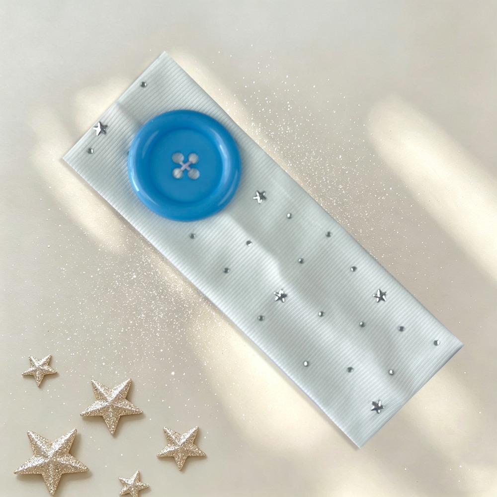 Colorful Button Hairband Vintage Style Star Headband High Quality Elastic Hairband белый