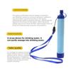 1500L Outdoor Personal Water Filter Portable Water Purifier Survival Straw Ultra-Light 0.01 Micron 4-Stage Filter System
