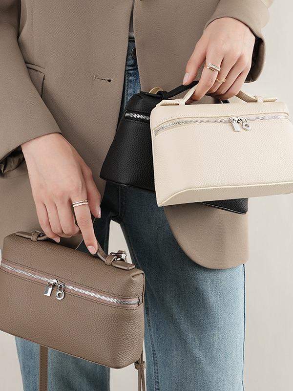 Autumn-Inspired Women's Single Shoulder Crossbody Handbag - Versatile Niche Lunch Box Style