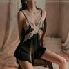 Original Erotic Underwear, Sexy Halter, Deep V, Lace, Seductive One-piece Nightgown, Hot Uniform, Pajamas 8868