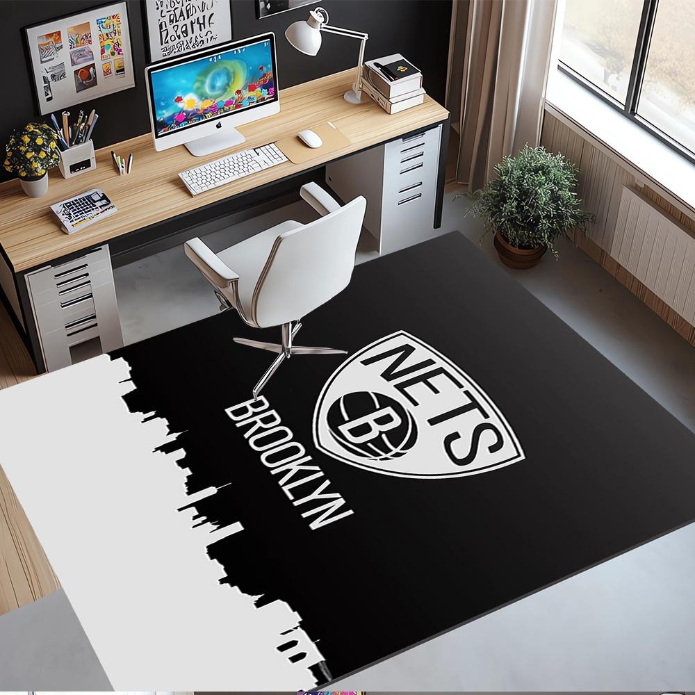 Brooklyn Nets Printed Carpet,Rug,for Office Chair Living Room Bedroom Kitchen Room Decor Gifts.
