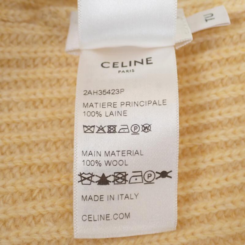 CELINE  2AH35423P Knit cap yellow wool Women
