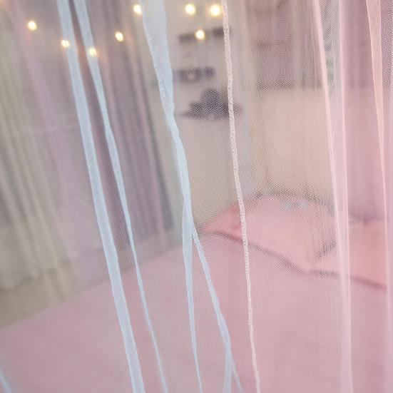 Double Bed Mosquito Net Fine Mesh Canopy Breathable 4 Corner Summer Bed