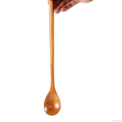 Mixing Coffee Table Long Handle Bamboo Cutlery Catering Wooden for Children Kitchen Utensil Soup Spoon Spoon Tea Spoon