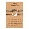 European & American Drip Oil Tai Chi Fish Best Friends Woven Bracelet & Necklace Set