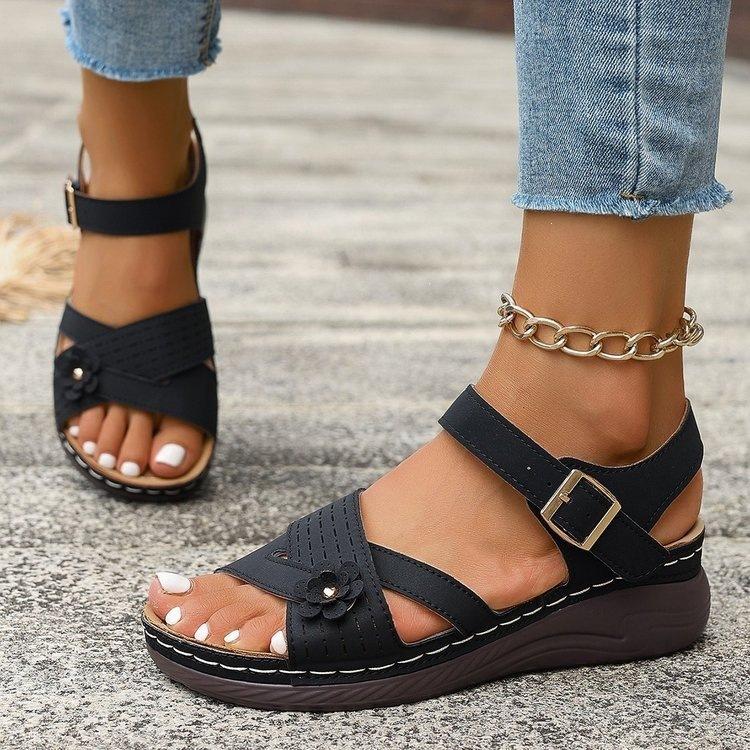 Women s Large Size Shoes, Casual Shoes, Platform Heels, Flip-flops, Thick-soled Shoes 36 чёрный