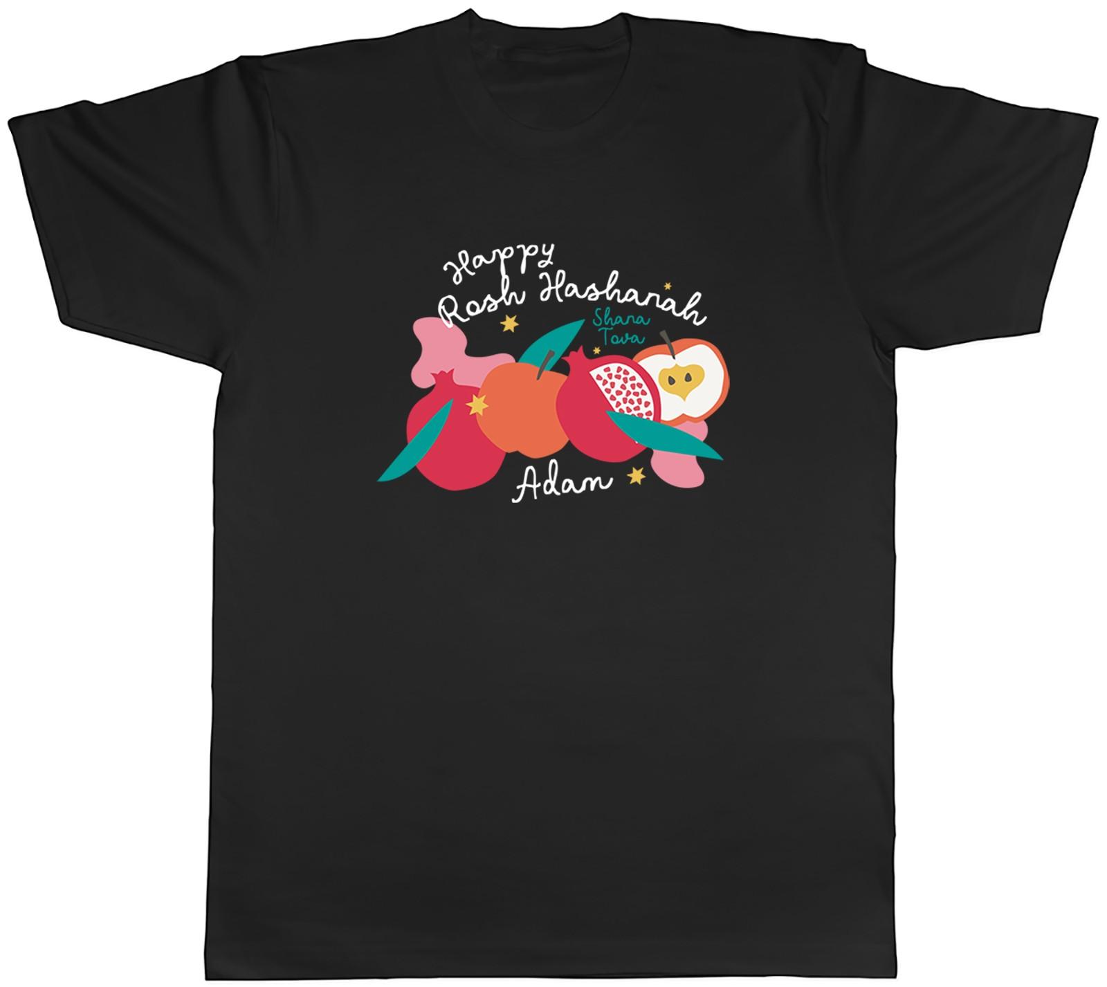 Personalised Happy Rosh Hashanah Shana Tova Mens T-Shirt Tee Gift Top S