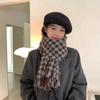 Soft Fuzzy Oversized Scarf Women Winter Warm Thick Acrylic Blend Solid Color Plush Neck Wrap