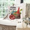 Fall Throw Pillow Covers 4Pcs Pumpkin Linen Pillow Covers For Thanksgiving Soft Comfortable Cushion Covers Decorative For Sofa