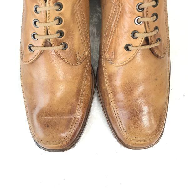 Germany Made/Westland/High Heel Handmade Leather U-Tip Shoes/7.5/26.0/Brown/Business/Dress(USED)