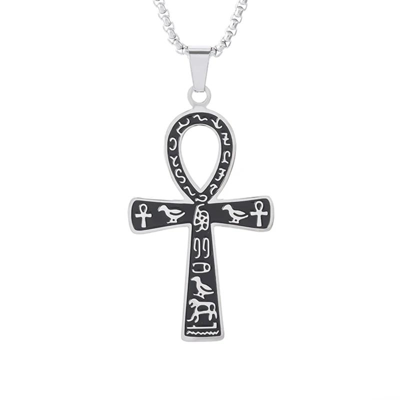 Saint St. Benedict Jesus Cross Pendant Necklace Men and Women Religious Christian Catholic Amulet Stainless Steel Jewelry