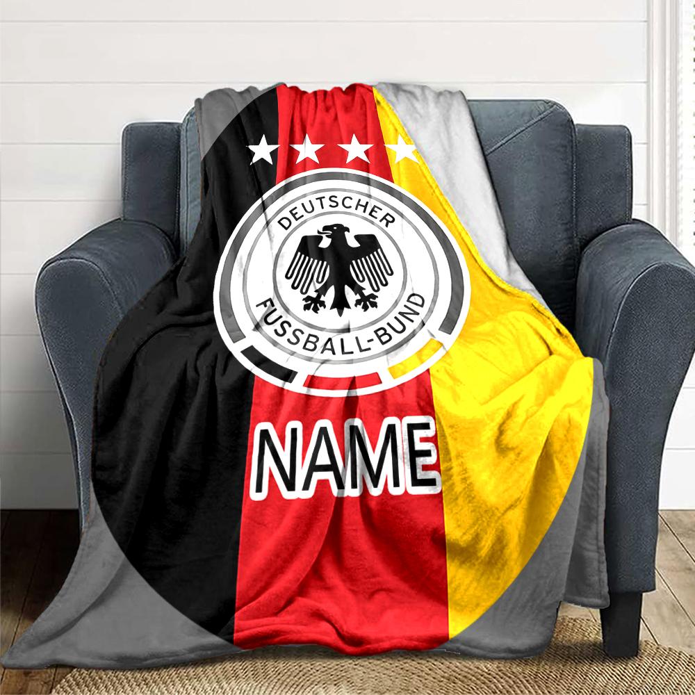 Custom Name Schalke Team Crest blanket for Couch & Bed, Plush Cozy Fuzzy Blanket Super Soft & Warm Blankets for Fall and Winter. 0908259
