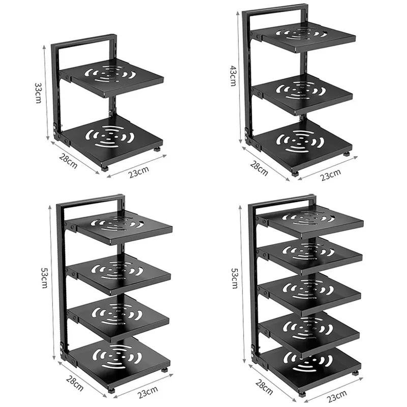 Multi-layer Kitchen Storage Racks Sewer Cabinet Layered Pot Rack Table Corner Holder Pot Pan Organizers Home Kitchen Accesories